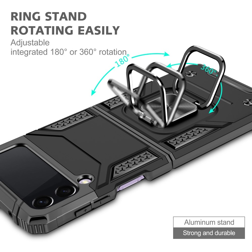 Samsung Galaxy Z Flip 3 Hybrid-Hülle Tech Ring Schwarz