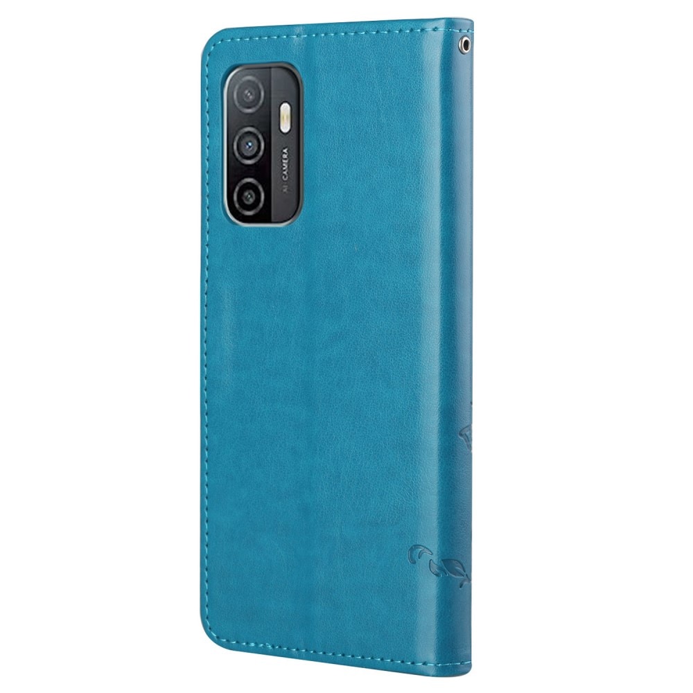 Samsung Galaxy A53 Handyhülle mit Schmetterlingsmuster, blau