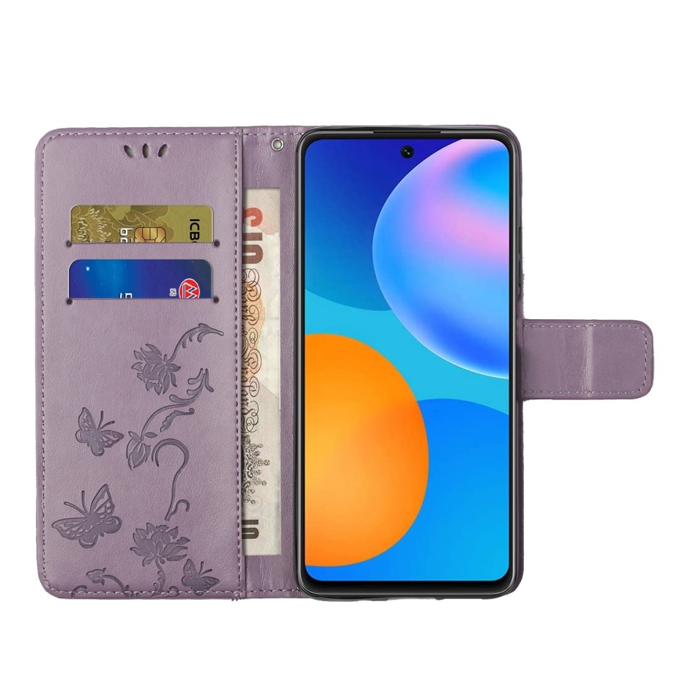 Samsung Galaxy A53 Handyhülle mit Schmetterlingsmuster, Lila