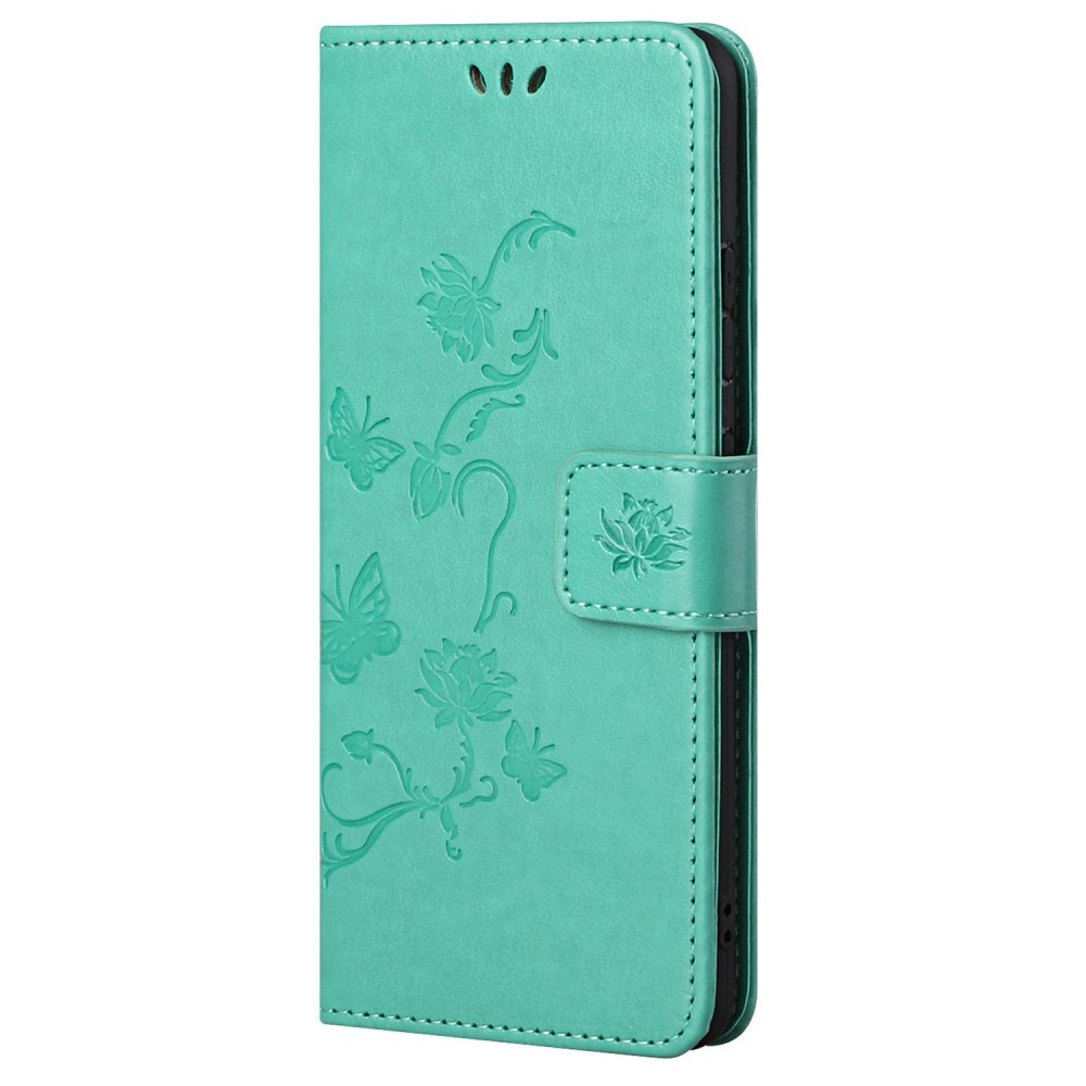 Samsung Galaxy A53 Handyhülle mit Schmetterlingsmuster, grün