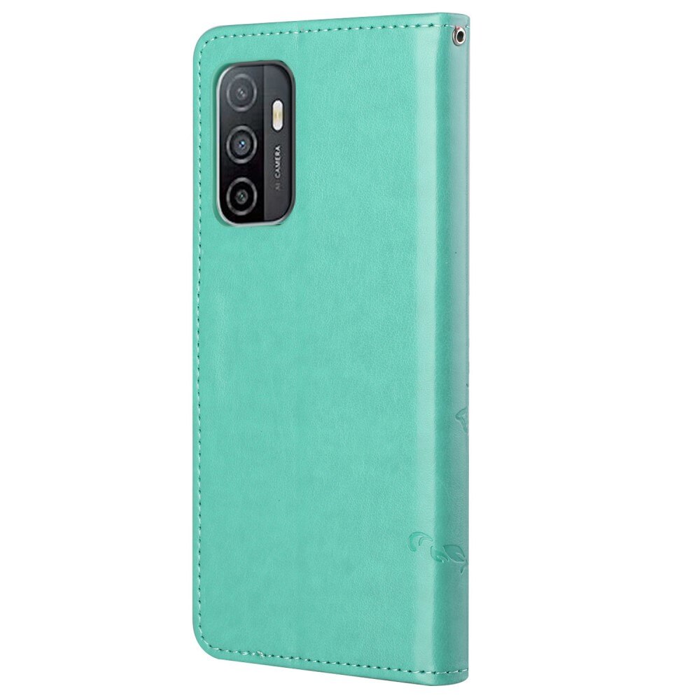 Samsung Galaxy A53 Handyhülle mit Schmetterlingsmuster, Grün