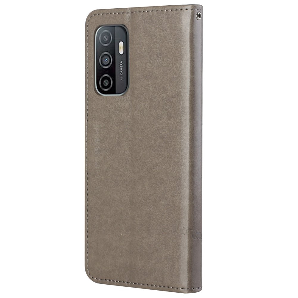 Samsung Galaxy A33 Handyhülle mit Schmetterlingsmuster, Grau