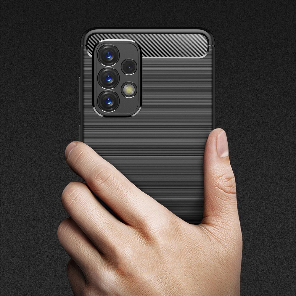 Samsung Galaxy A33 Hülle TPU Brushed Schwarz