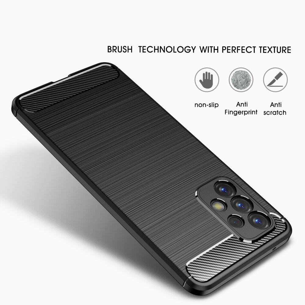 Samsung Galaxy A33 Hülle TPU Brushed Schwarz