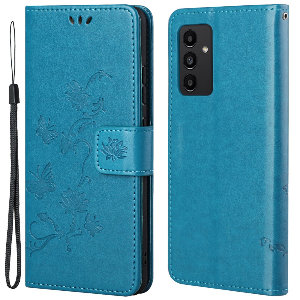 Samsung Galaxy A13 Handytasche Schmetterling Blau