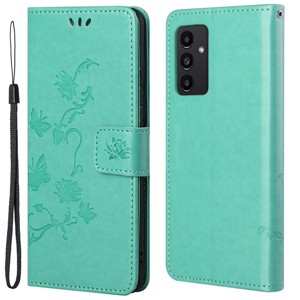 Samsung Galaxy A13 Handyhülle mit Schmetterlingsmuster, grün