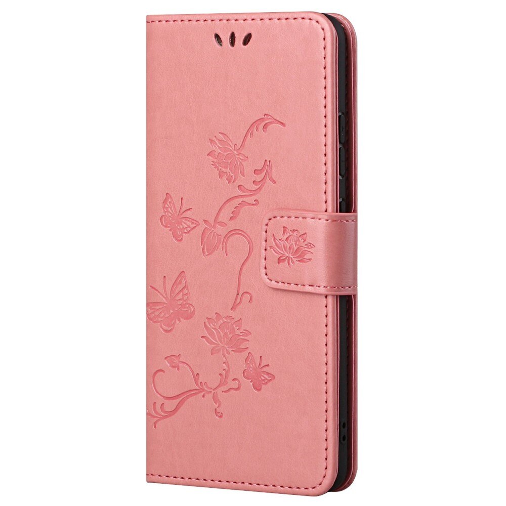 Samsung Galaxy A13 Handyhülle mit Schmetterlingsmuster, Rosa
