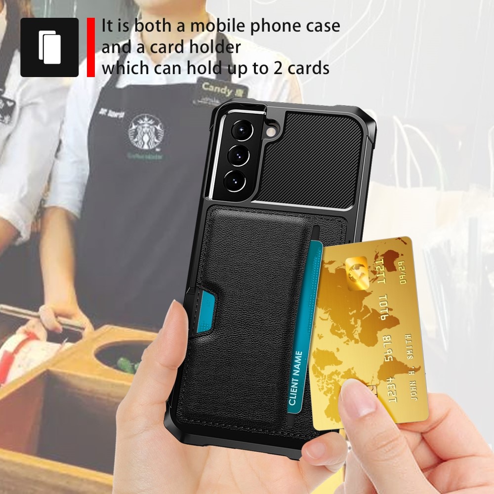 Samsung Galaxy S22 Plus Tough Card Case Schwarz