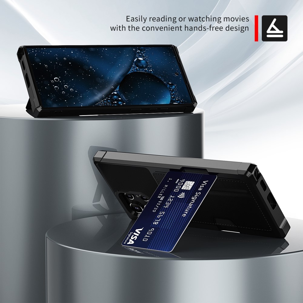 Samsung Galaxy S22 Ultra Tough Card Case Schwarz