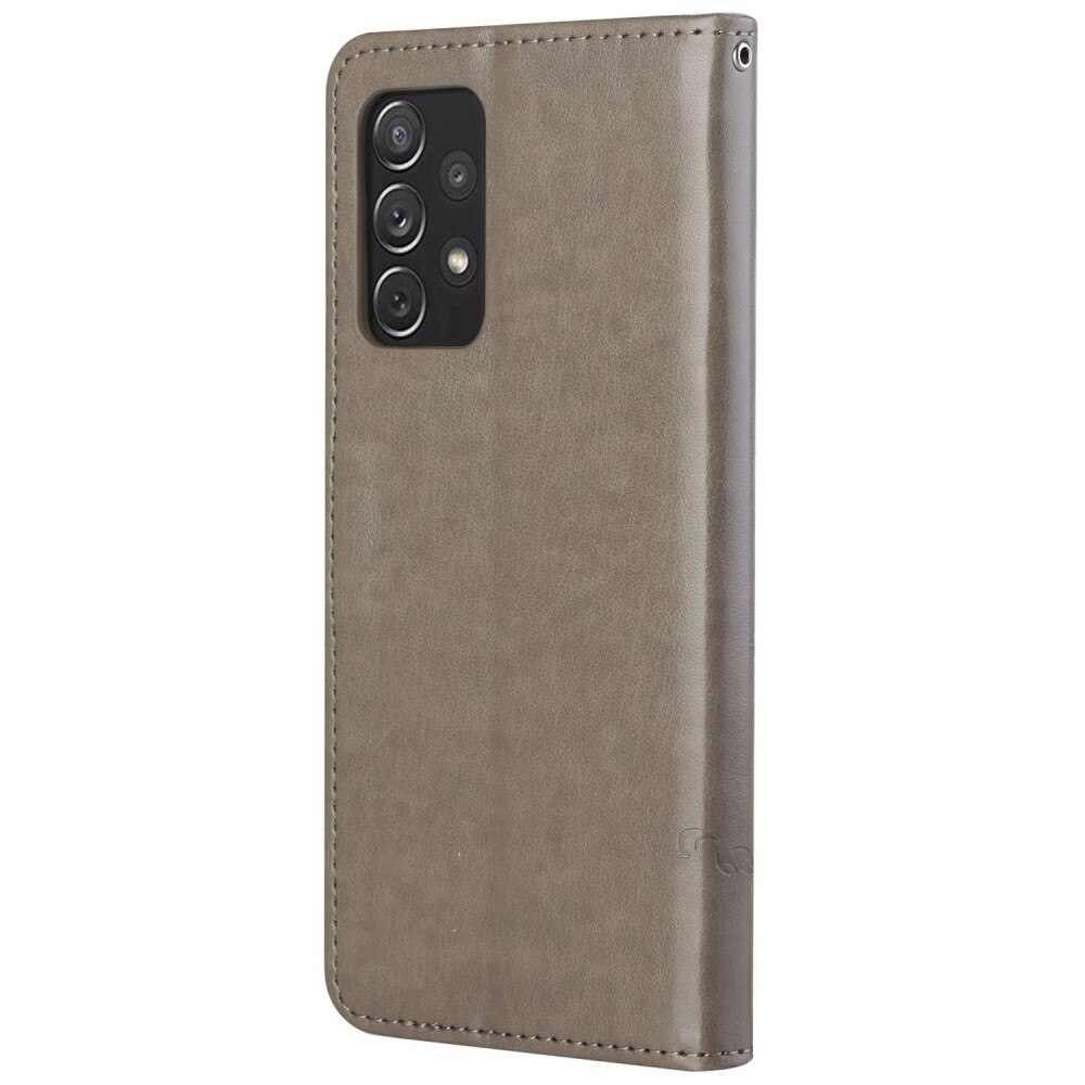 Samsung Galaxy A73 5G Handyhülle mit Schmetterlingsmuster, Grau