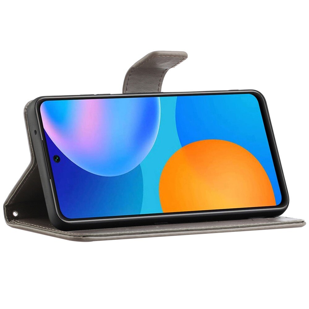 Samsung Galaxy A73 5G Handyhülle mit Schmetterlingsmuster, Grau