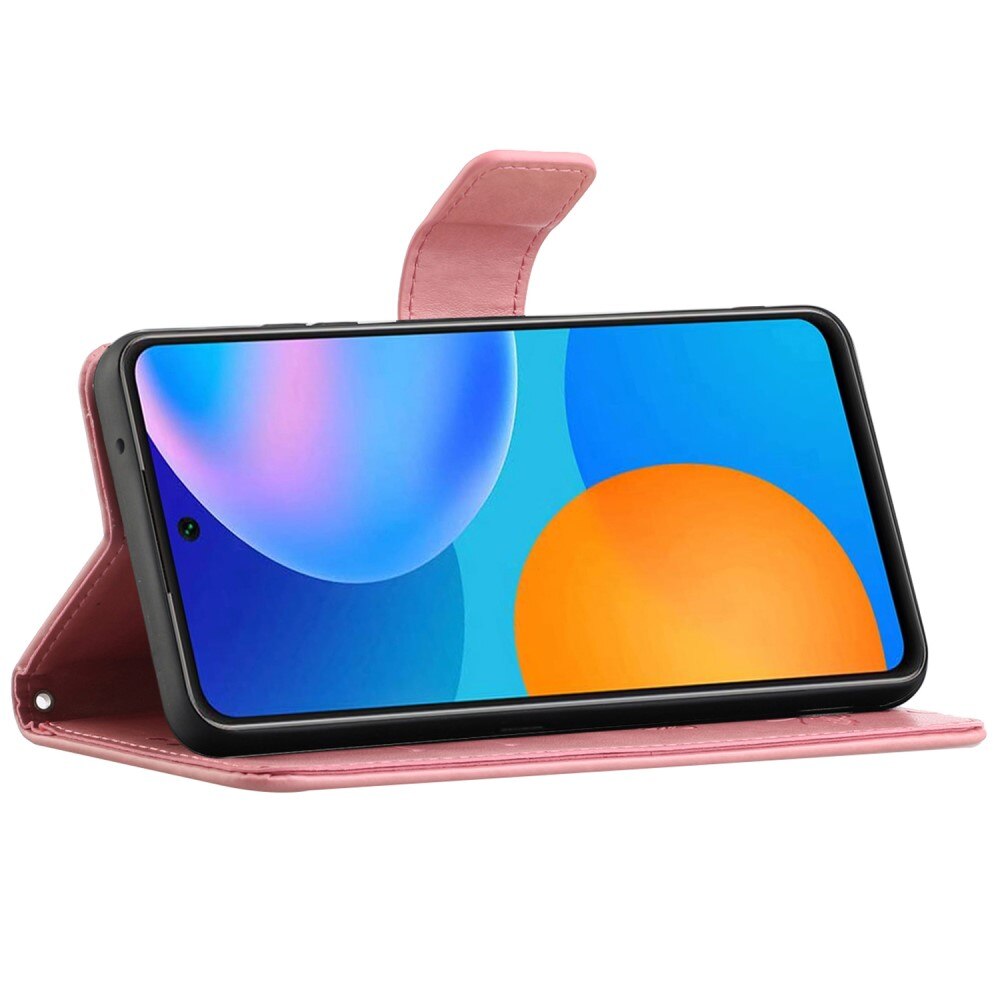 Samsung Galaxy A73 5G Handyhülle mit Schmetterlingsmuster, Rosa