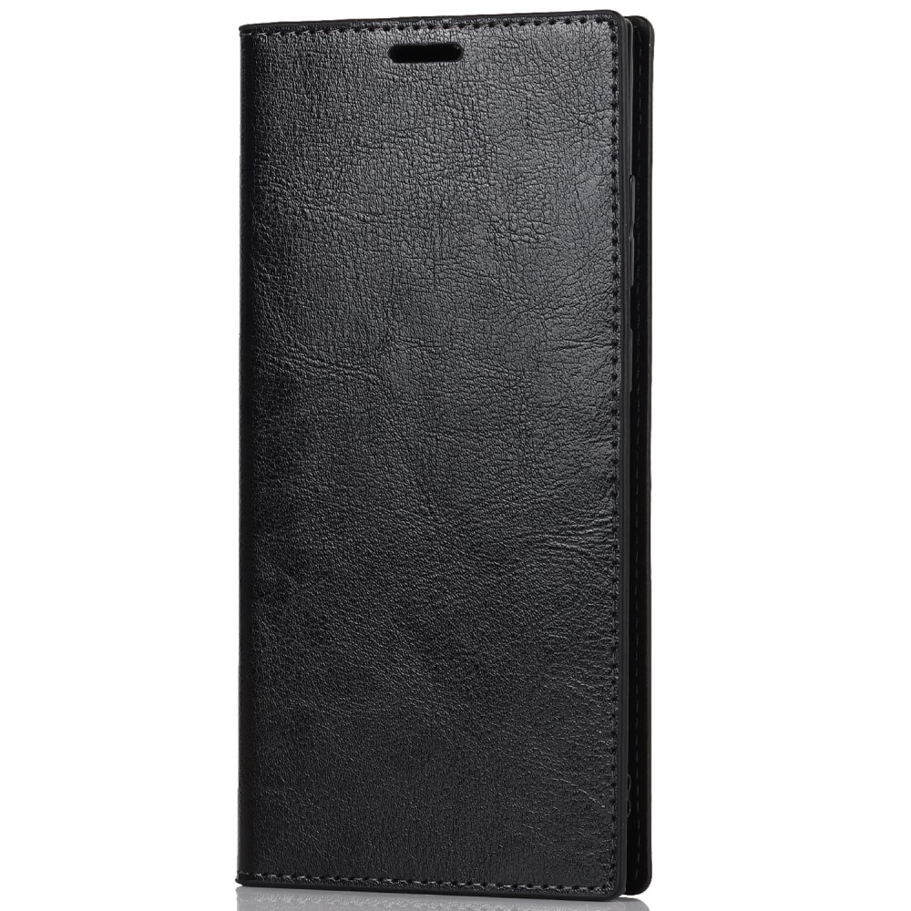 Samsung Galaxy S22 Ultra Handytasche aus Echtem Leder schwarz