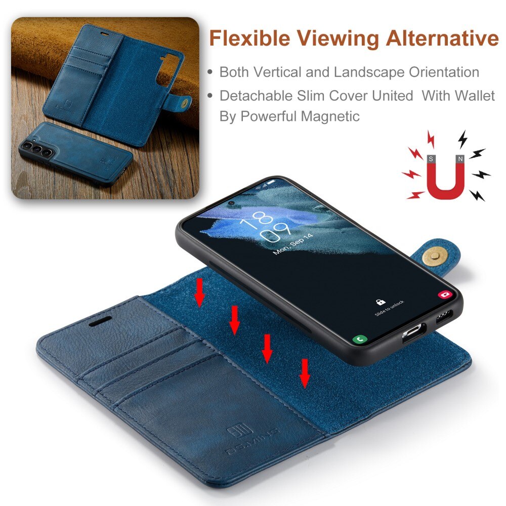 Handytasche Magnetische Samsung Galaxy S22 Plus Blau