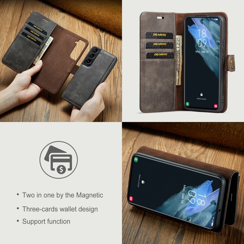 Handytasche Magnetische Samsung Galaxy S22 Plus Braun