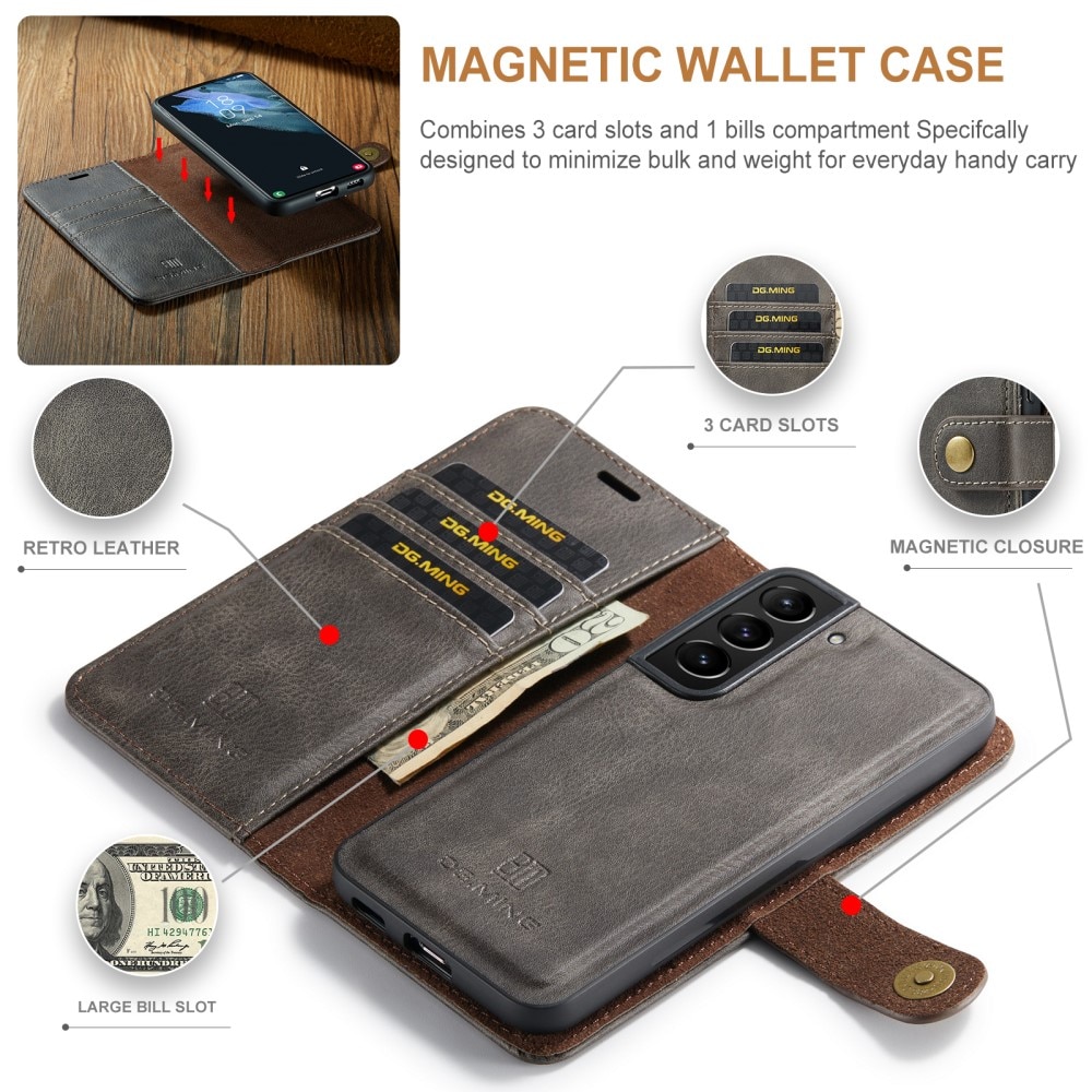 Handytasche Magnetische Samsung Galaxy S22 Plus Braun