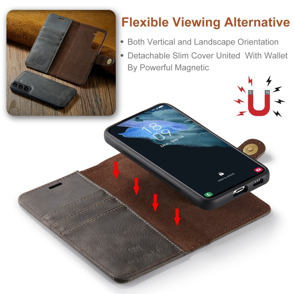 Handytasche Magnetische Samsung Galaxy S22 Plus Braun
