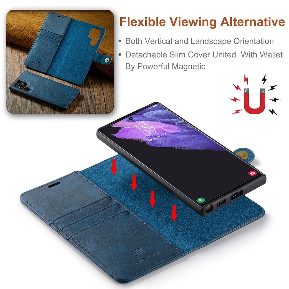 Handytasche Magnetische Samsung Galaxy S22 Ultra Blue