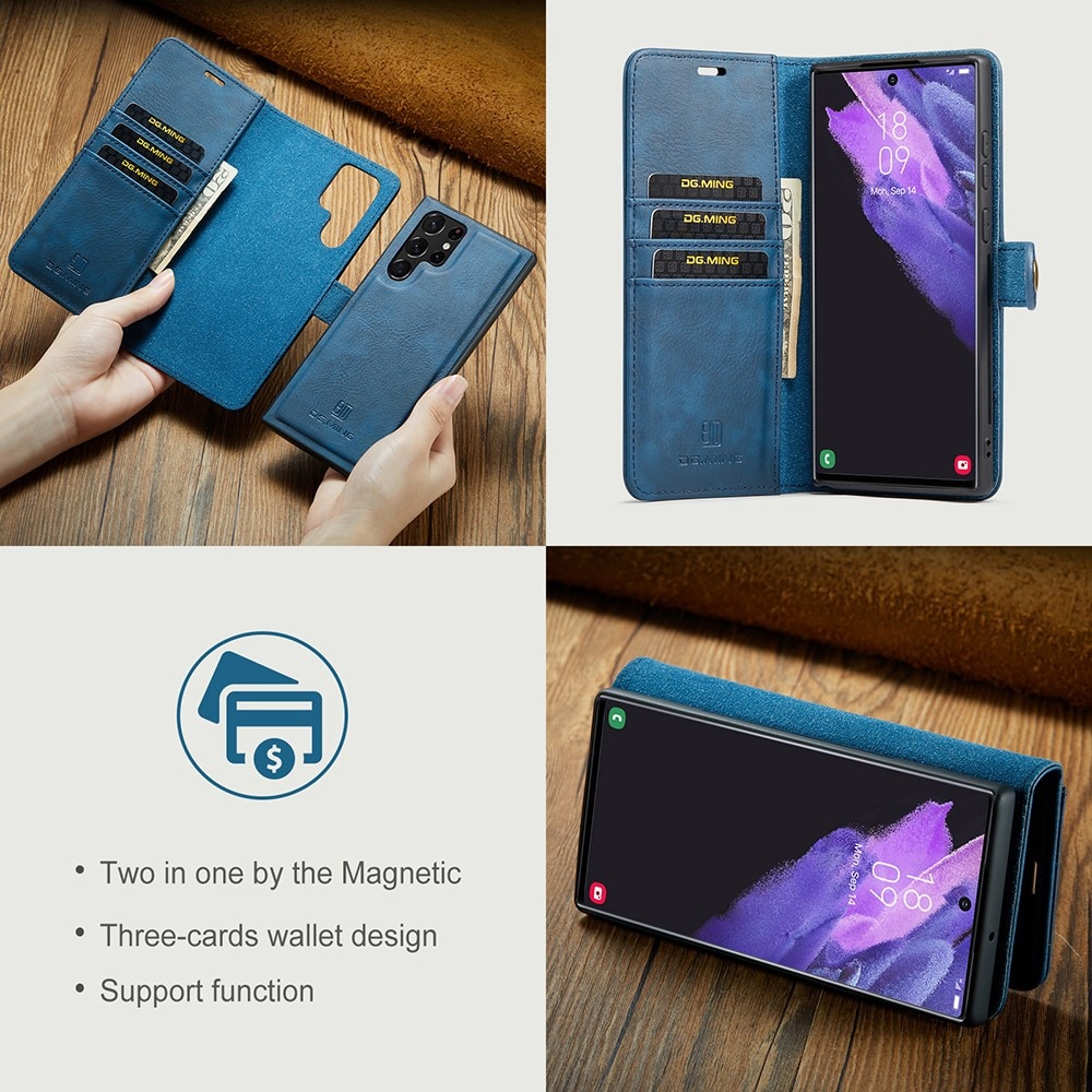 Handytasche Magnetische Samsung Galaxy S22 Ultra Blue