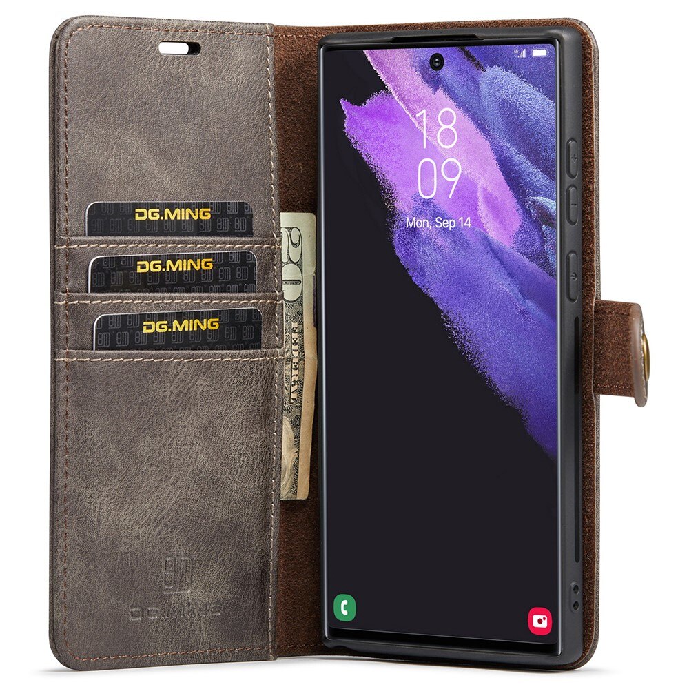 Handytasche Magnetische Samsung Galaxy S22 Ultra Braun
