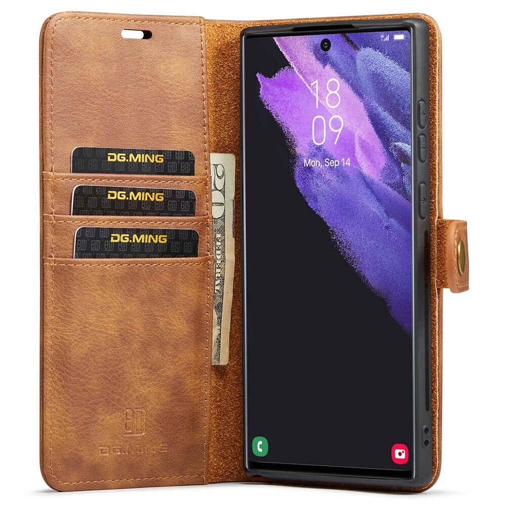 Handytasche Magnetische Samsung Galaxy S22 Ultra Cognac