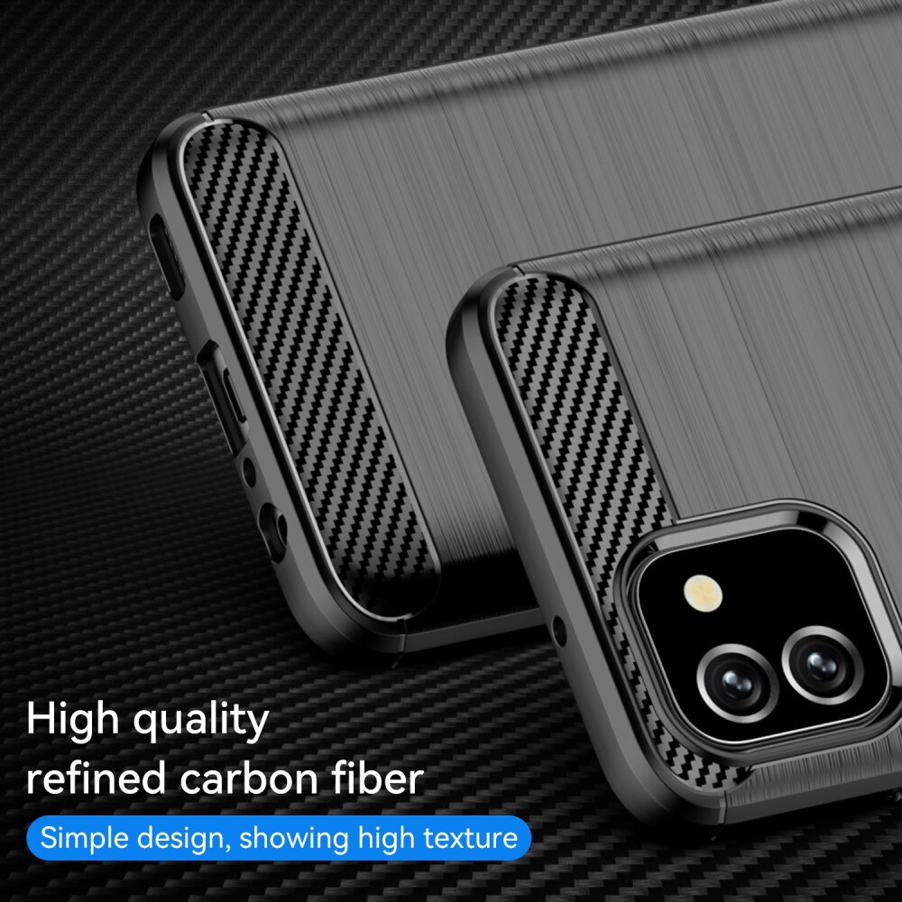 Samsung Galaxy A03 Hülle TPU Brushed Schwarz
