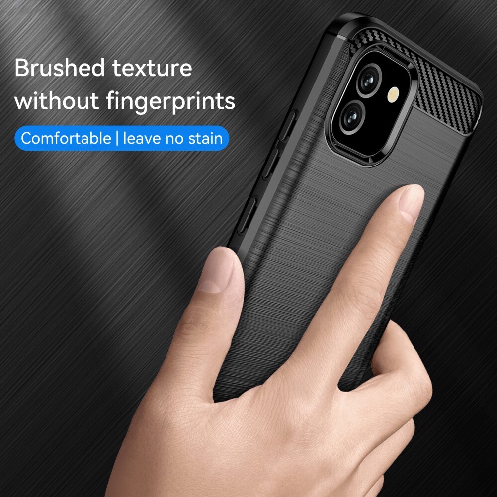 Samsung Galaxy A03 Hülle TPU Brushed Schwarz