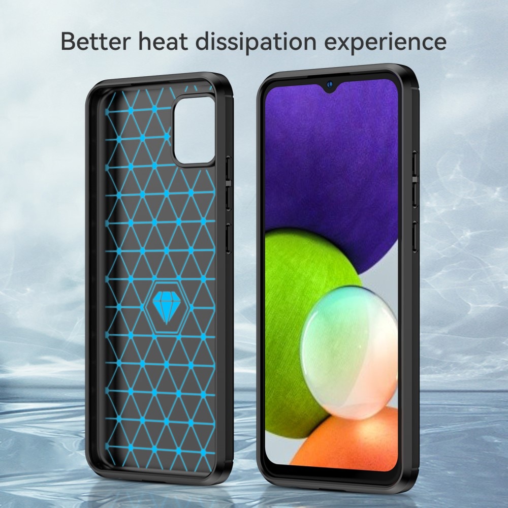 Samsung Galaxy A03 Hülle TPU Brushed Schwarz