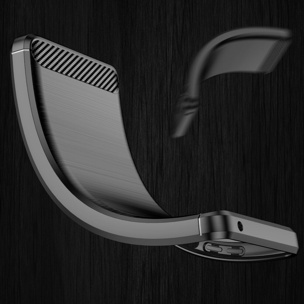 Samsung Galaxy A03 Hülle TPU Brushed Schwarz
