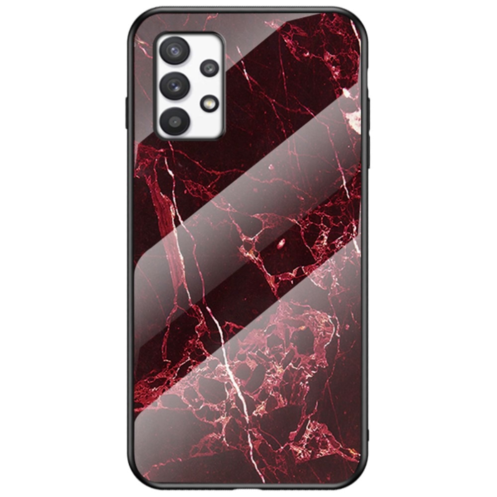 Samsung Galaxy A53 Hülle aus gehärtetem Glas Red Marble