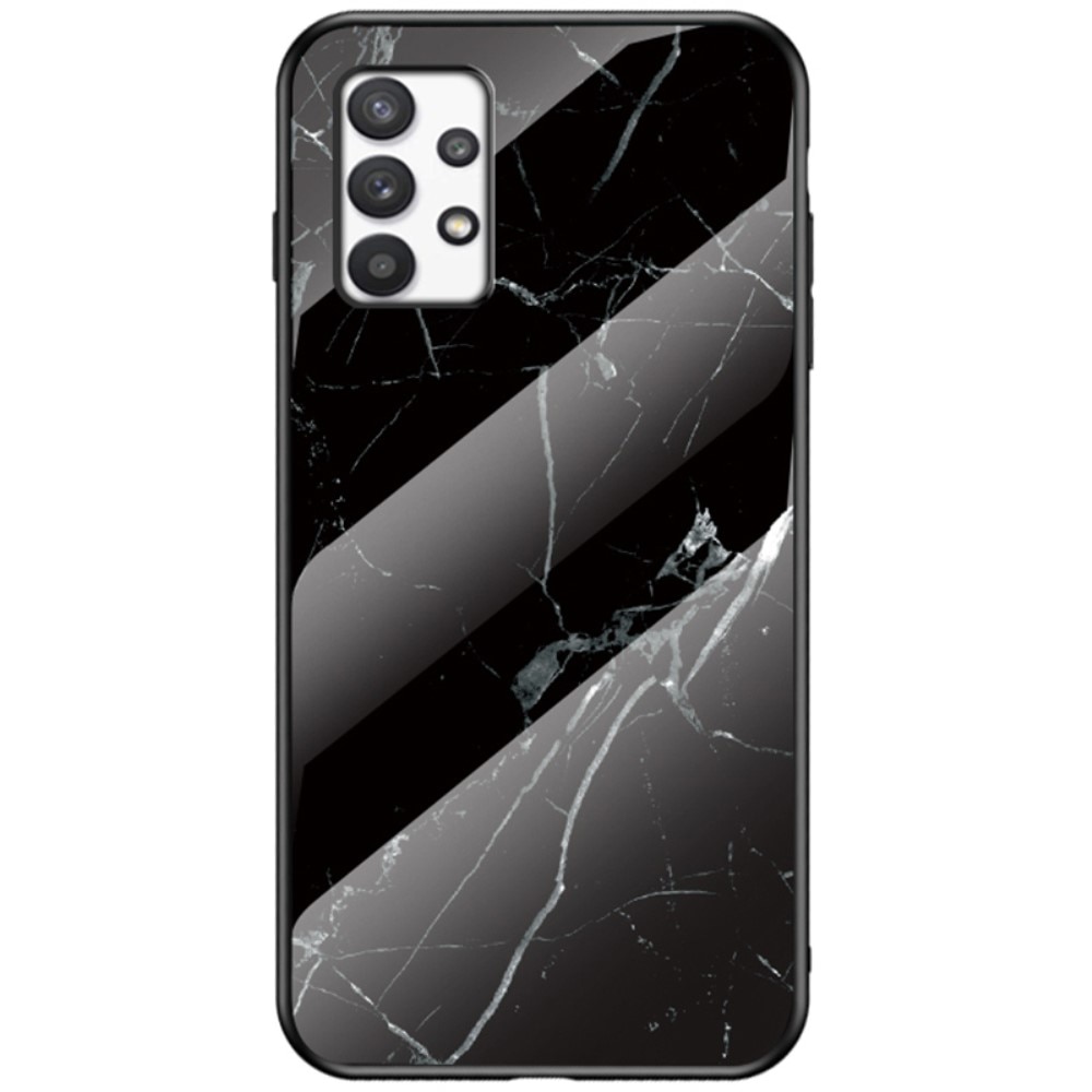 Samsung Galaxy A33 Hülle Gehärtetem Glas Black Marble