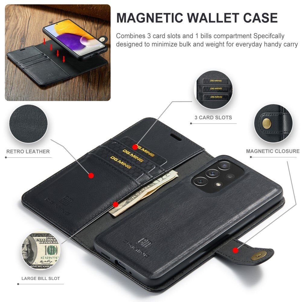 Handytasche Magnetische Samsung Galaxy A73 5G Schwarz