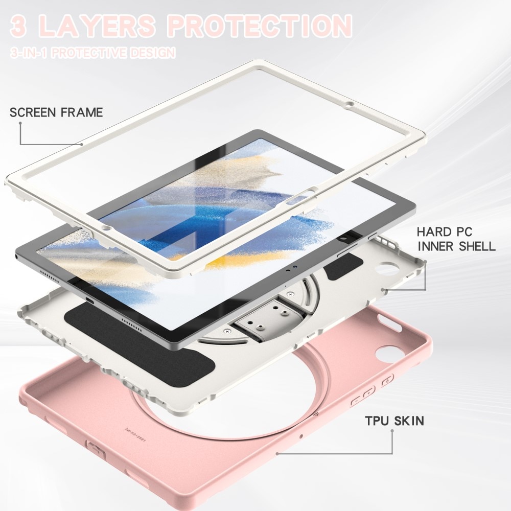 Samsung Galaxy Tab A8 10.5 Stoßfeste Hybrid-Hülle rosa