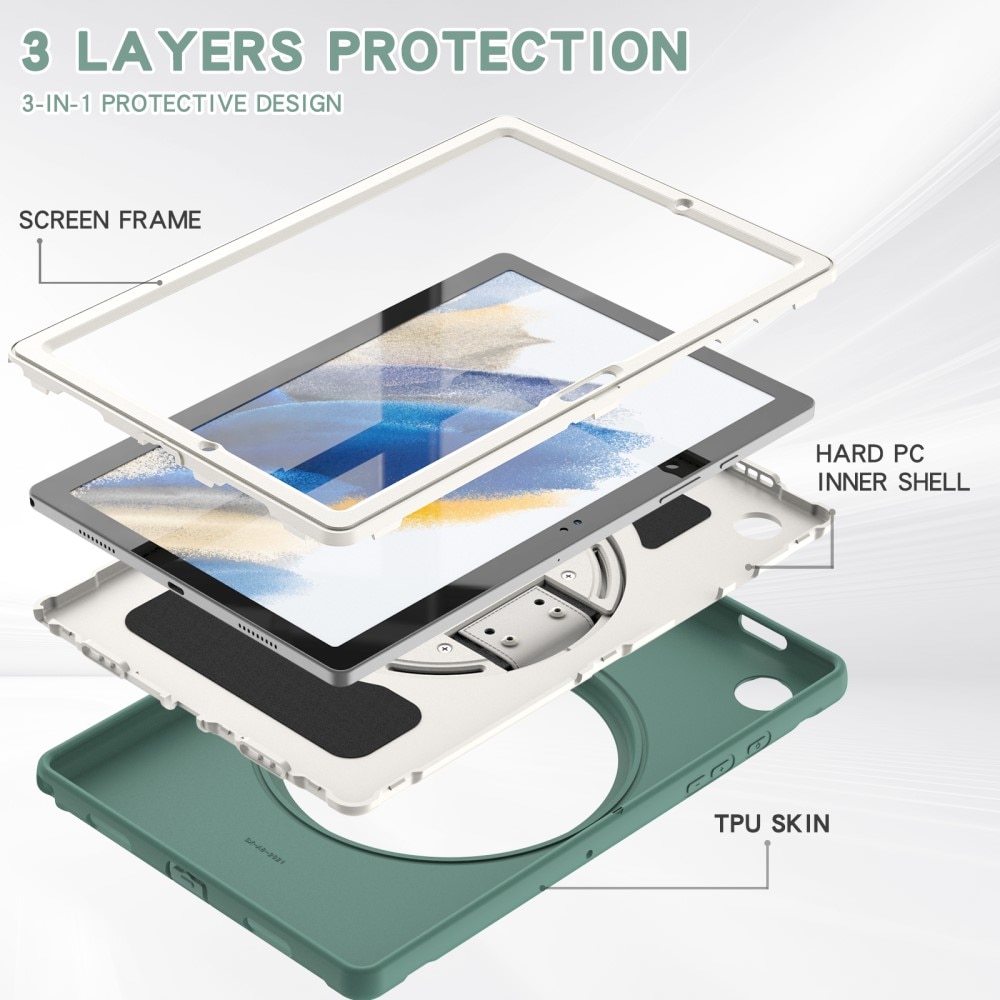 Samsung Galaxy Tab A8 10.5 Stoßfeste Hybrid-Hülle grün
