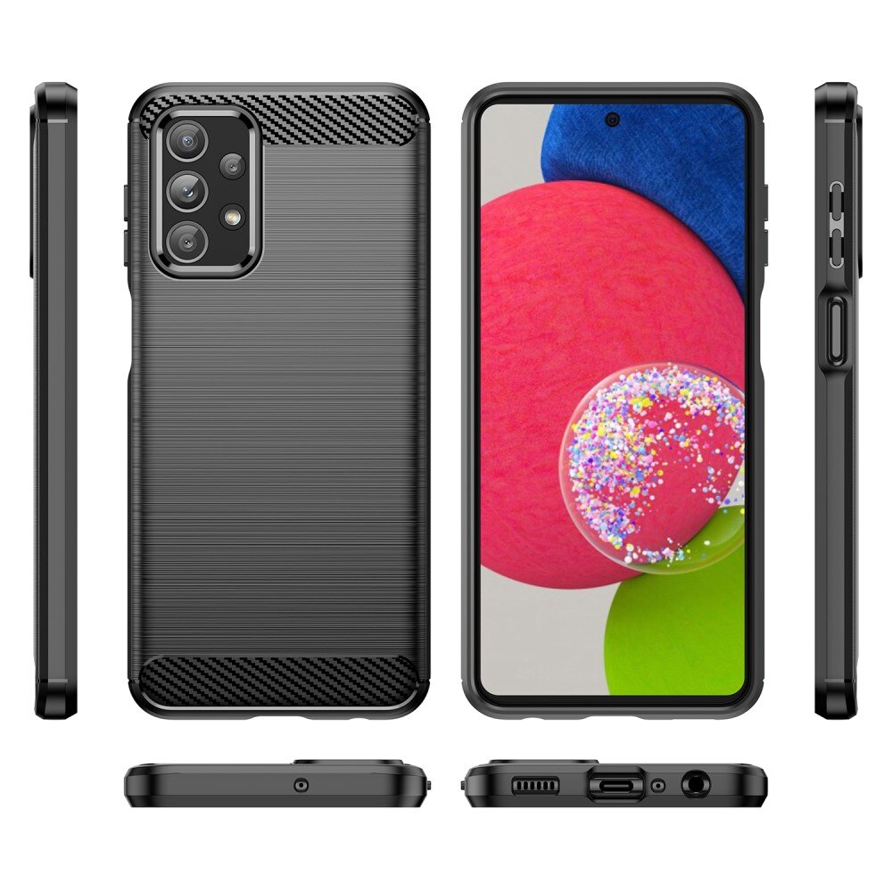 Samsung Galaxy A23 Hülle TPU Brushed Schwarz