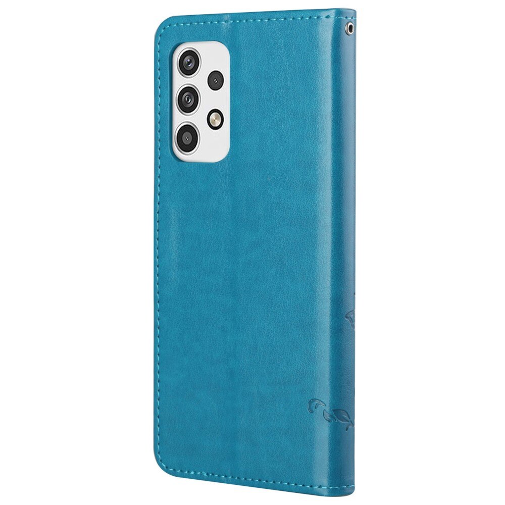 Samsung Galaxy A23 Handyhülle mit Schmetterlingsmuster, Blau