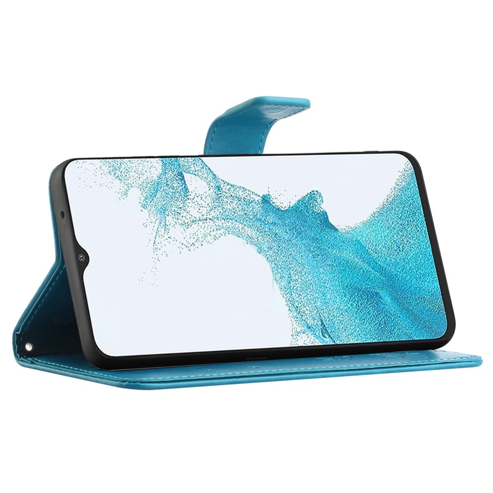 Samsung Galaxy A23 Handyhülle mit Schmetterlingsmuster, Blau
