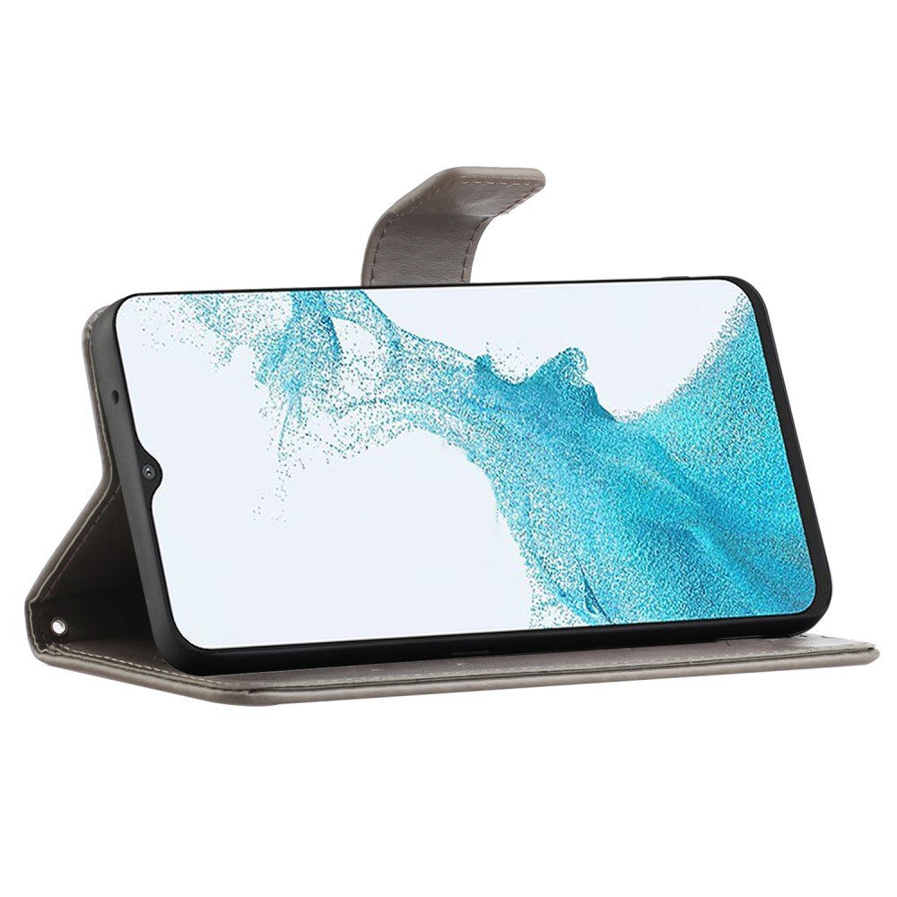 Samsung Galaxy A23 Handyhülle mit Schmetterlingsmuster, Grau