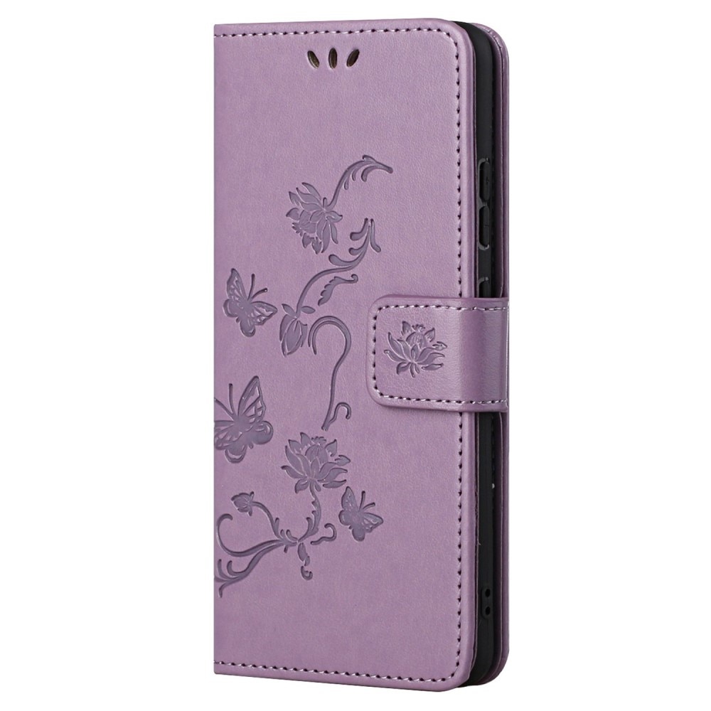 Samsung Galaxy A23 Handyhülle mit Schmetterlingsmuster, lila