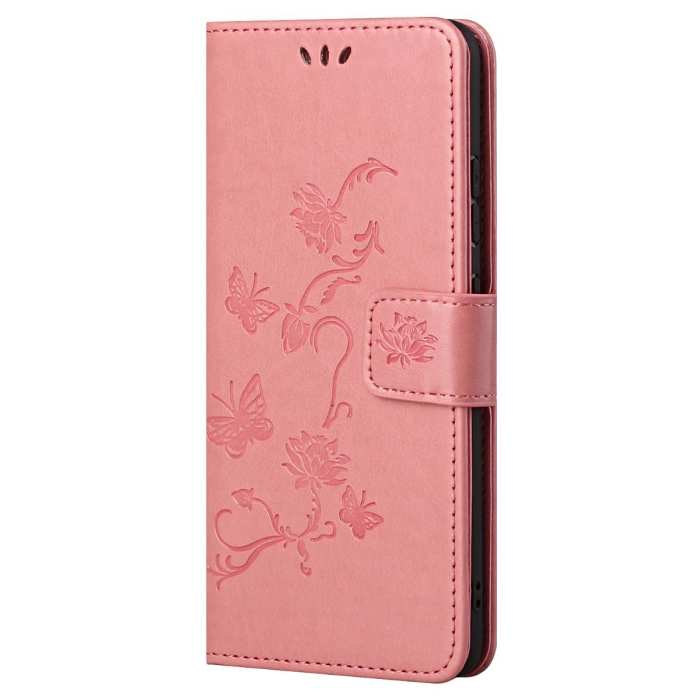 Samsung Galaxy A23 Handyhülle mit Schmetterlingsmuster, Rosa