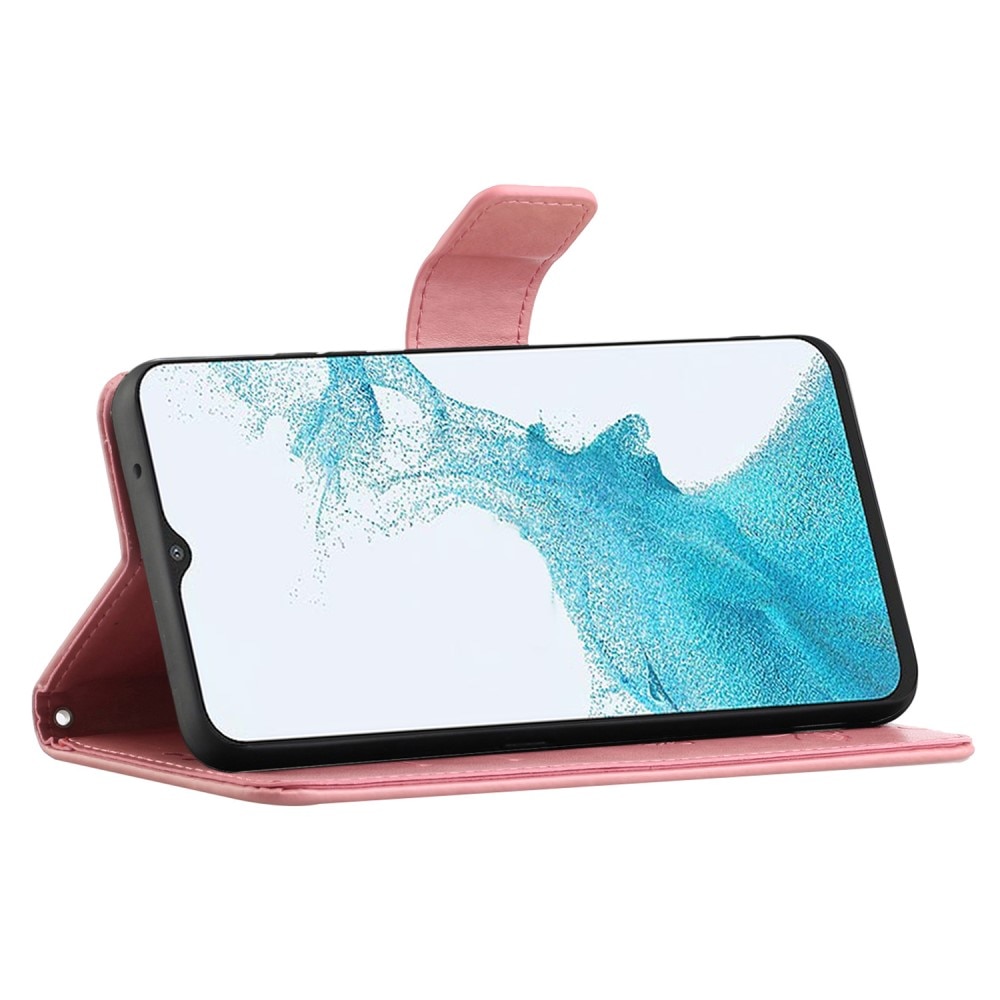 Samsung Galaxy A23 Handyhülle mit Schmetterlingsmuster, rosa
