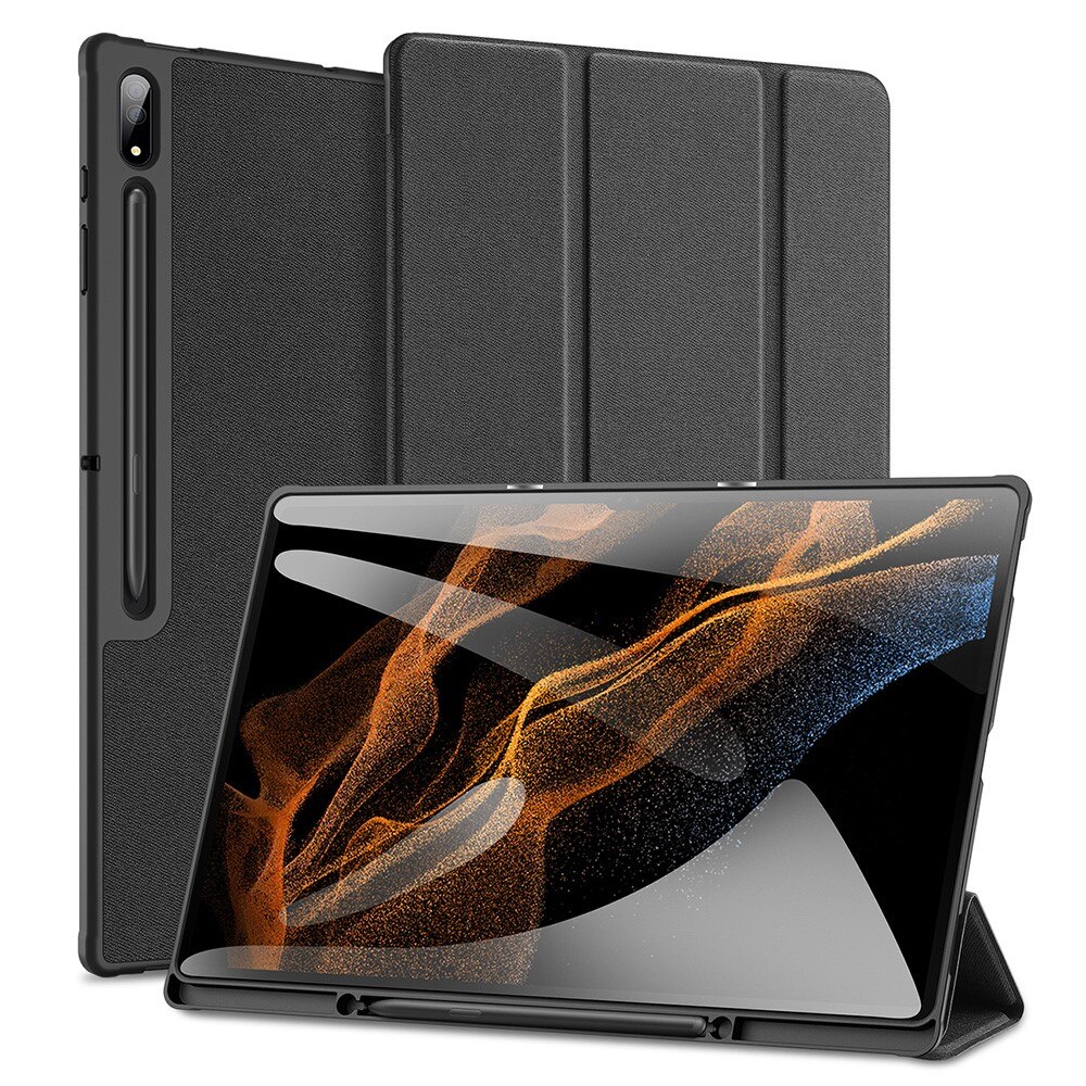 Domo Tri-Fold Case Samsung Galaxy Tab S8 Ultra Black