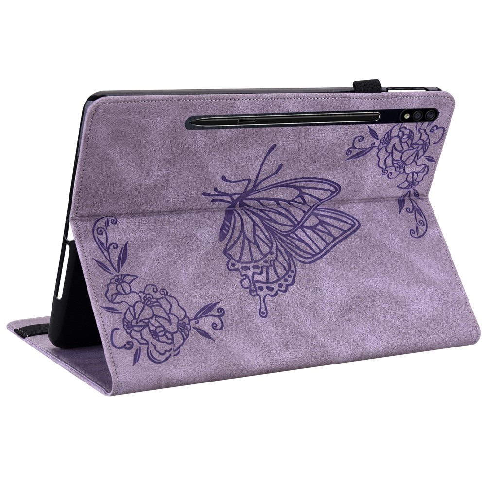 Samsung Galaxy Tab S8 Handytasche Schmetterling lila