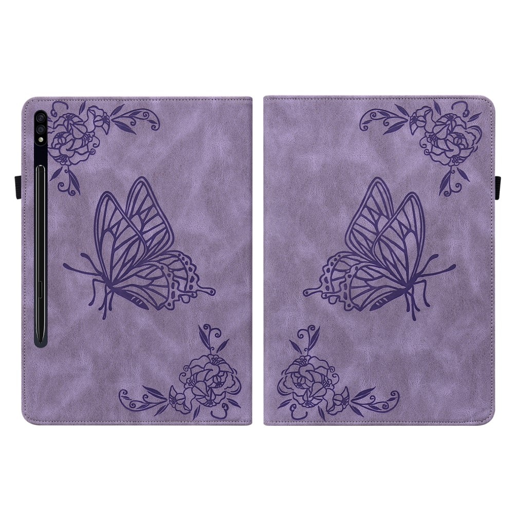 Samsung Galaxy Tab S8 Handytasche Schmetterling lila