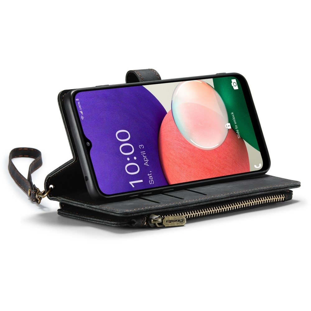 Zipper Portemonnaie-Hülle Samsung Galaxy A22 5G Schwarz