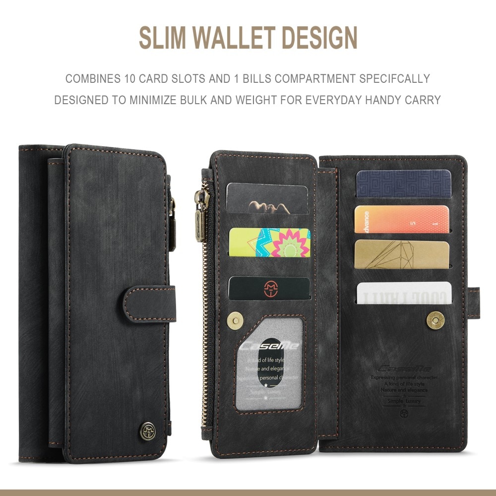 Zipper Portemonnaie-Hülle Samsung Galaxy A04s Schwarz