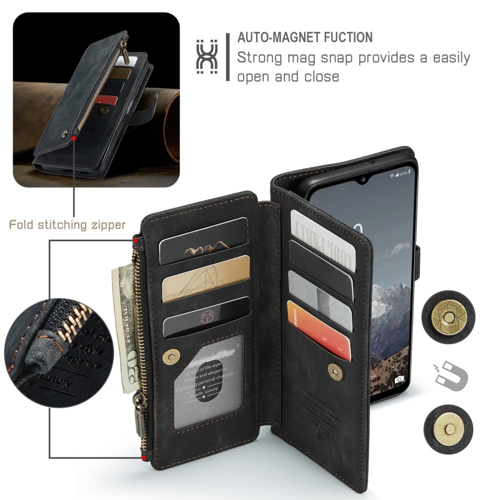 Zipper Portemonnaie-Hülle Samsung Galaxy A04s Schwarz