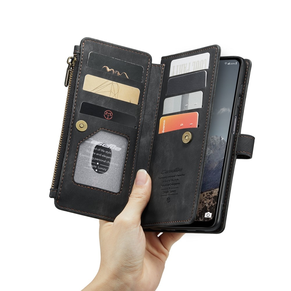 Zipper Portemonnaie-Hülle Samsung Galaxy A04s Schwarz