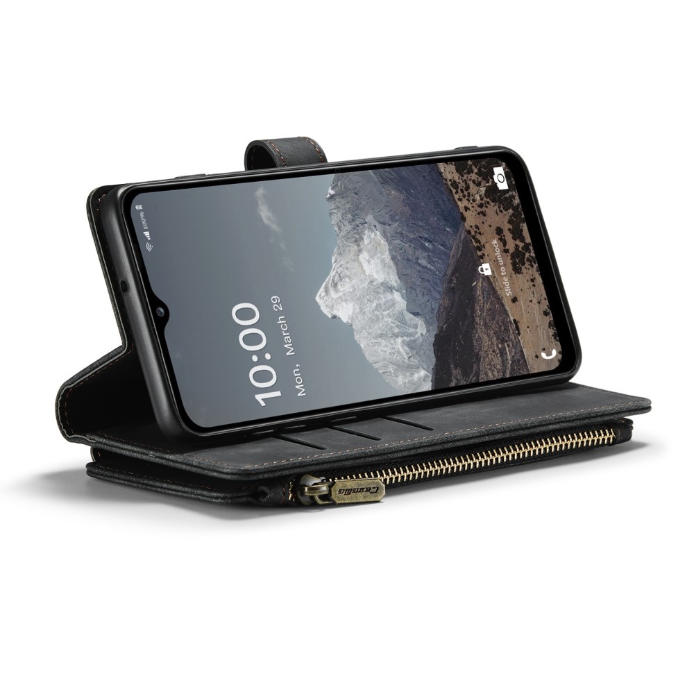 Zipper Portemonnaie-Hülle Samsung Galaxy A04s Schwarz