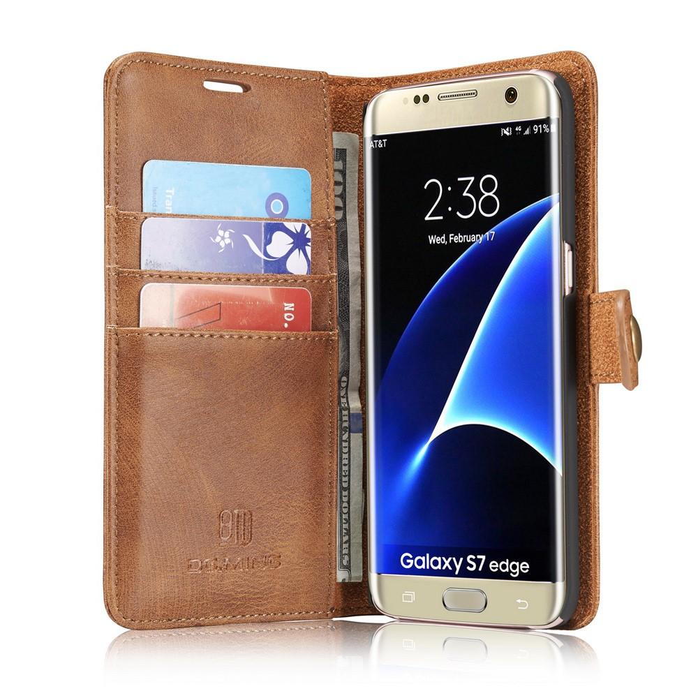 Handytasche Magnetische Samsung Galaxy S7 Edge Cognac